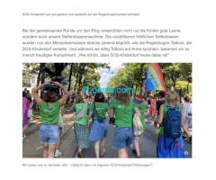 SOS Kinderdorf mit einer eigenen Station für Kinder auf der Regenbogenparade!