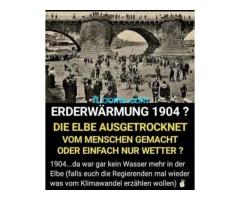 Erderwärmung 1904 ? Elbe ausgetrocknet !