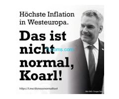 Höchste Inflation in Westeuropa ! Das ist nicht normal Koarl ! Nehammer der Zerstörer !