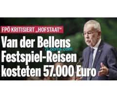 Völlig inakzeptabel !! Van der Bellens Festspiel-Reisen kosteten 57.000,- !!