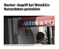 HackerAngriff auf Wein und Co Nuutzerdaten gestohlen !  Anfang Sept. 2023