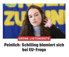 Grüne Listen Erste ! PEINLICH: Schilling blamiert sich bei EU-Frage !