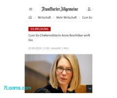 EilMeldung ! Cum-Ex-Chefermittlerin Anne Brorhilker wirft hin !