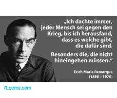 „Ich dachte immer, jeder Mensch sei gegen den Krieg, bis ich herausfand, ...