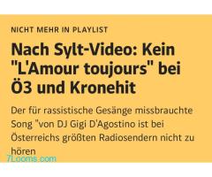 Die größten Radiostationen in Österreich verbieten jetzt das gesamte Lied. Zensur in Österreich!