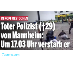 Islamischer MesserAttentäter hat den Polizisten in Mannheim ermordet er starb am 02.06.24 17:03 !