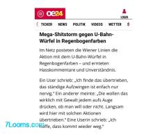 WienerLinien U-Bahn Pride Würfel sorgt für Mega Shitstorm in den Medien !