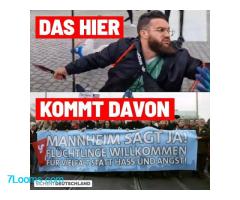 DAS HIER KOMMT DAVON !   Mannheim sagt JA Flüchtlinge Willkommen Für Vielfalt!