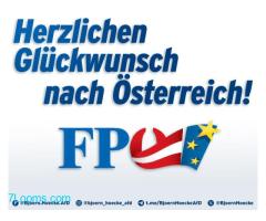 Herzlichen Glückwunsch nach Österreich FPÖ  !!! Danke Österreich !