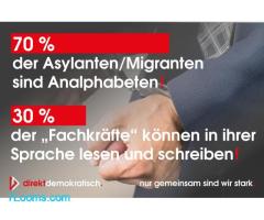 70 % der Asylanten/Migranten sind Analphabeten