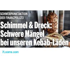 Schimmel und Dreck Schwere Mängel bei unseren Kebab-Läden Schwerpunktaktion der Finanzpolizei!