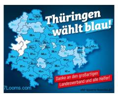 Thüringen wählt blau ! Danke an den Landesverband und alle Helfer !