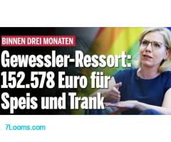 Binnen 3 Monaten Gewessler Ressort: 152.578,- Euro für Speiß und Trank !