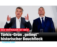 Das Vertrauen ist weg Türkis - Grün gelingt historischer Bauchfleck !