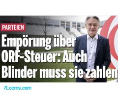 Empörung über ORF-Steuer auch Blinder muß sie zahlen !