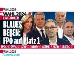 Nationalratswahl 2024 Österreich: Blaues Beben FPÖ auf Platz 1