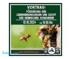 FÖRDERUNG DER LEBENSBEDINGUNGEN UND ZUCHT DER HEIMISCHEN HONIGBIENE - 19.10.2024 um 19:00