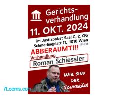 Rechtsanwalt Dr. Roman Schiessler Gerichtsverhandlung 11.Okt. 2024  Justizpalast ABBERAUMT