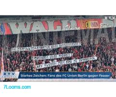 Starkes Zeichen: Fans des FC Union Berlin gegen Feaser