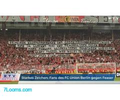 Starkes Zeichen: Fans des FC Union Berlin gegen Feaser