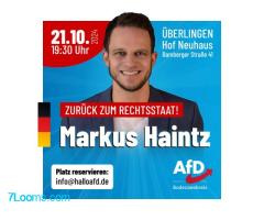 Am Montag, 21. Oktober 2024 19:30 Uhr spricht Dr.  Markus Haintz im Hof Neuhaus, Bamberger Straße 41