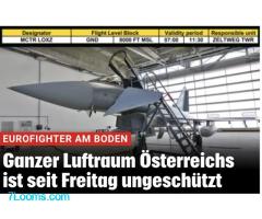 Schon seit Freitag 15. Nov. 2024 Alle Eurofighter am Boden: Österreichs Luftraum ist ungeschützt !