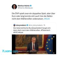 Über Kurz oder lang konnte sich auch Van der Bellen nicht dem Wählerwillen widersetzen. @Haintz Medi