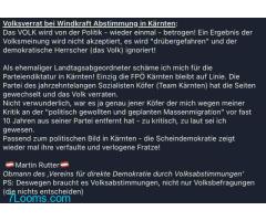 Volksverrat bei Windkraft Abstimmung in Kärnten: Das VOLK wird von der Politik betrogen!