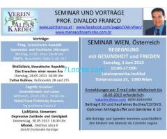 Seminar und Vortrag Prof. Divaldo Franco; Begegnung mit Gesundheit und Frieden;  01. Juni 2013