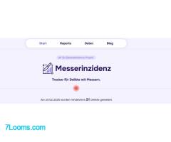 Ein Datenaktivismus-Projekt Messerinzidenz Tracker für Delikte mit Messern https://messerinzidenz.de