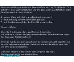 Wenn man als Finanzminister der Republik Österreich ein 30 Milliarden Euro Defizit vor einer Wahl ve