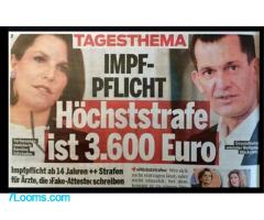 Tagesthema Impfpflicht Höchststrafe ist 3.600,- Euro  Zur Erinnerung… bald beginnt die Aufarbeitung!