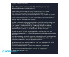 Meinen Respekt für den serbischen Präsidenten Vucic und den slowakischen Ministerpräsidenten Fico.