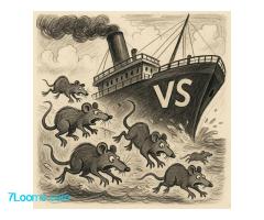 Die ersten Ratten verlassen das VS-Schiff