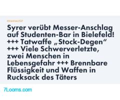 In der Nacht zum Sonntag kam es vor einer beliebten Studenten-Bar in Bielefeld zu einer Messerattack