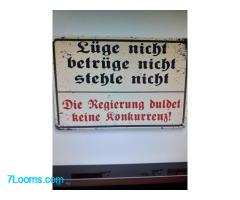 Lüge nicht betrüge nicht stehle nicht Die Regierung toleriert keine Konkurrenz !