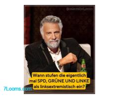 Wann stufen die eigentlich mal SPD, GRÜNE UND LINKE als linksextremistisch ein?