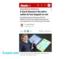 UNFASSBAR: Massive E-Card - Verteuerung, die alle und v. a. wieder die Pensionisten trifft!