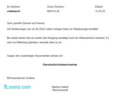 RA Dr. Markus Haintz Eine von vielen unserer Dienstaufsichtsbeschwerden gegen „ermittlungsfaule“