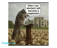 After i am elected, I will become a vegetarian!