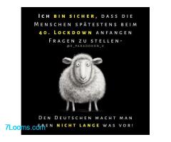 ICH BIN SICHER, DASS DIE MENSCHEN SPÄTESTENS BEIM 40. LOCKDOWN ANFANGEN