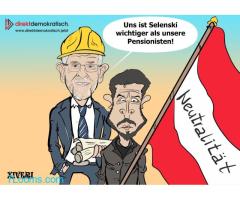 Uns ist Selensky wichtiger als unser Pensionisten! Kein Geld mehr ins Ausland!