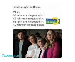 Staatstragende Blicke 35 Jahre und nie gearbeitet; 45 Jahre und nie gearbeitet; 63 Jahre nie gearbei