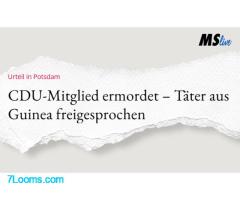 CDU-Mitglied ermordet – Täter aus Guinea freigesprochen