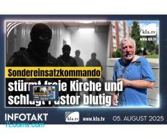 SEK stürmt freie Kirche und schlägt Pastor blutig ⁉️30. Juli 2025