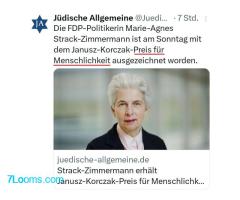 29. Juni 2025 Die FDP-Politikerin Marie-Agnes Strack-Zimmermann mit dem Janus-Korczak-Preis