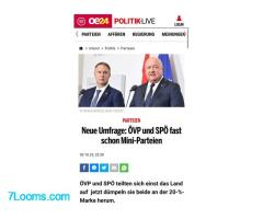 Neue Umfrage: ÖVP und SPÖ fast schon Miniparteien! Sofort weg mit diesen Verlierern und Verschwörern