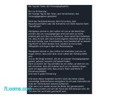 Nur zur Erinnerung :  Der heutige Tag ist den Toten, den Verstorbenen, den Vorausgegangenen gewidmet