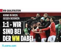 Nach dem 1:1 von heute 18.11.2025 gegen Bosnien Herzegovina fährt Österreich zur WM nach Amerika!