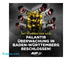 Mit Stimmen der AfD! Überwachungs-Krake Palantir in Baden Württemberg eingeführt